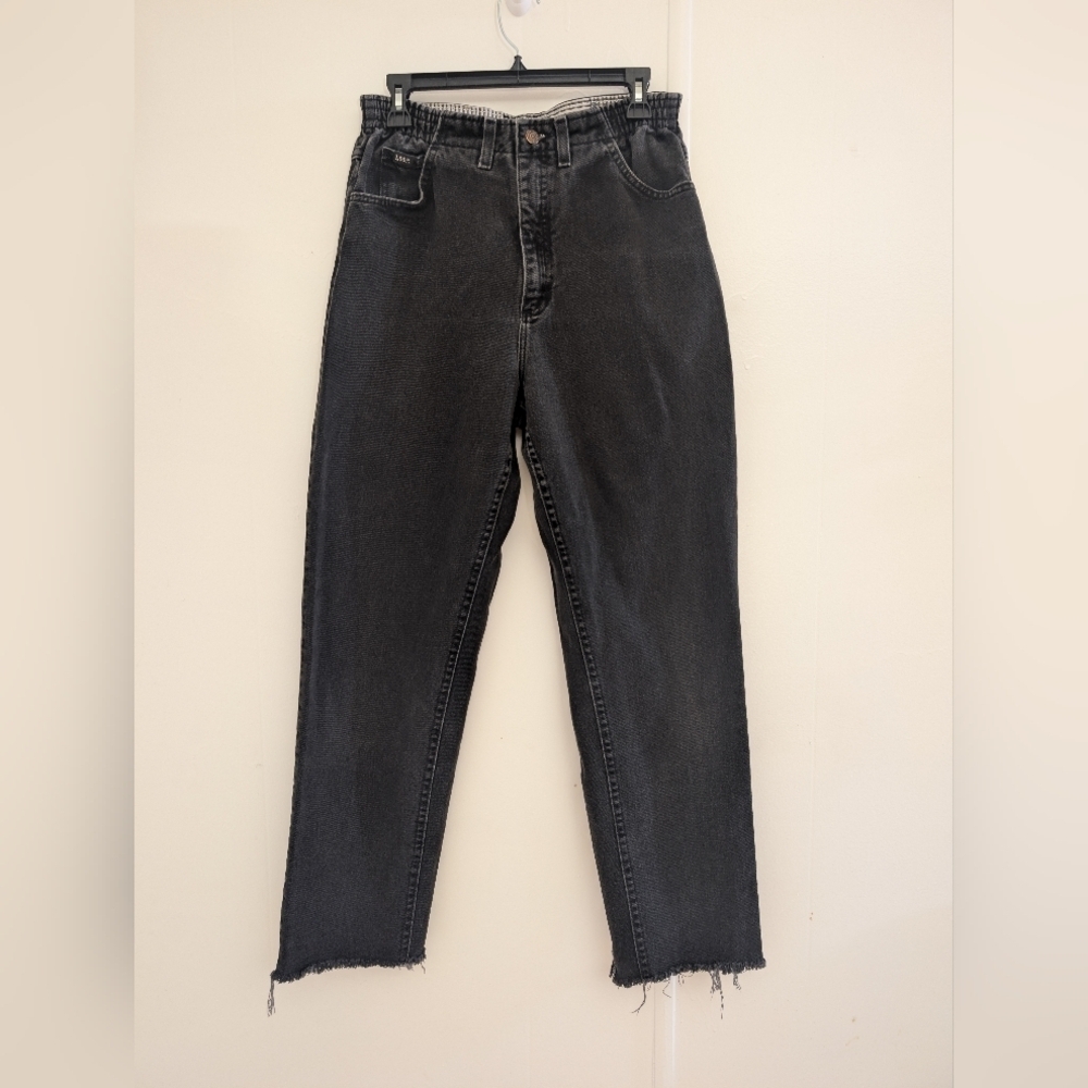 Lee Vintage Black Distressed Straight Leg Pants No Size/ Fits 6 or 8